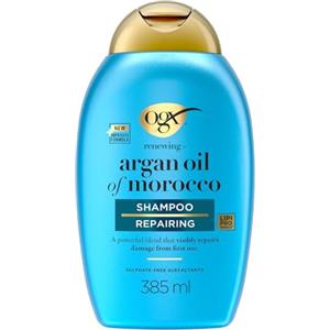 OGX Shampoo Renewing + Argan Oil of Morocco, Trattamento ristrutturante con Olio di Argan dall'azione riparatrice, Shampoo capelli secchi e rovinati per una chioma morbida, luminosa e sana, 385 ml