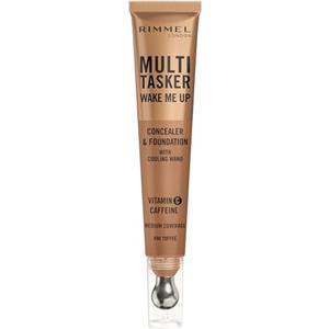 Rimmel London Rimmel Multi-Tasker Wake Me Up, 090 Toffee, Correttore & Fondotinta, Illumina, Corregge, Copertura modulabile, Finish Radioso, Formula Vegana, 20ml