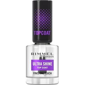 Coty Rimmel London, Top Coat Ultra Shine, Top Coat ultra brillante e a lunga tenuta, Protegge il Colore, Formula Vegana, 12ml