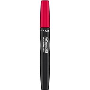 Rimmel London Rossetto Liquido Provocalips, Formula Lunga Tenuta 2 Step, per labbra dal colore pieno e dal finish vinilico, Tonalità 500 Kiss The Town Red, 6 ml