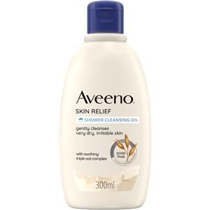 Aveeno Skin Relief Detergente Olio Bagno E Doccia, Olio doccia per pelle secca e pruriginosa, Olio detergente corpo con complesso di Avena Prebiotica, Bagnodoccia ad alta tollerabilità, 300 ml