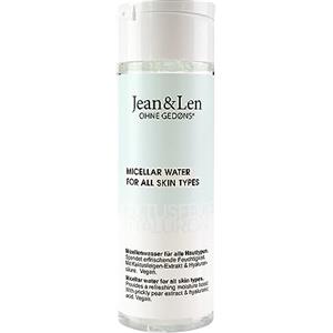 Jean & Len Acqua micellare idratante Fico d'India e Hyaluron, per tutti i tipi di pelle, libera la pelle dallo sporco e dalle cellule morte, acqua micellare detergente, vegan, 200 ml