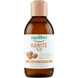 Equilibra Corpo, Olio di Karité, Olio Viso e Corpo Estratto da Burro di Karité, Azione Idratante e Protettiva, Ideale per Pelle Secca e Massaggio, con Fitosteroli e Vitamina E, 120 ml