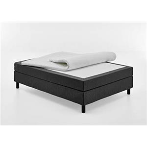 Atlantic Home Collection Happy - Letto da boxe senza testiera, 7 zone, durezza H3, tessuto, antracite, 140/200 cm, altezza circa 58 cm