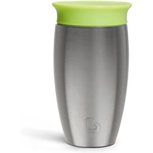 Munchkin Stainless Steel Miracle 360 Bicchieri sippy per bambini in acciaio inox Bicchieri a prova di perdite, 12+ mesi, 10oz/296ml, Verde