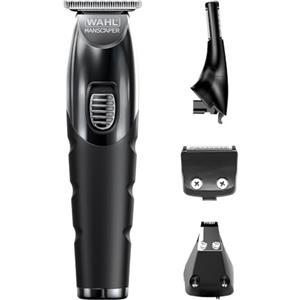 WAHL Manscaper Toolbox, multigroomer, regolabarba, tagliacapelli, alimentazione al litio, ricarica USB, pettini guida, ricaricabile, nero