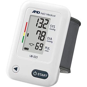 A&D Medical UB-525 - Misuratore di Pressione Arteriosa da Polso, Bianco