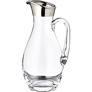 Edzard caraffa/Vaso Johnny, Cristallo soffiato a Mano con Bordo di Platino, Altezza 30 cm, Diametro 14 cm, capienza 1,8 Litri