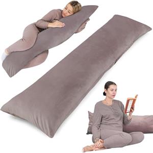Totsy Baby Cuscino lungo per dormire sul fianco 145cm - supporto gravidanza ideale per il riposo notturno maternità e allattamento perfetto per letto e relax