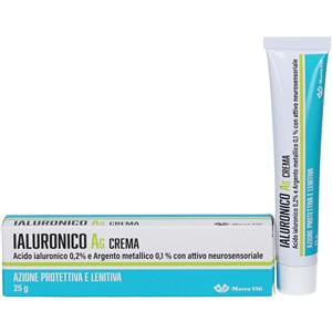 Marco Viti Ialuronico AG Crema 25 g - Crema Protettiva e Lenitiva con Acido Ialuronico 0,2% e Argento Metallico 0,1% per Pelli Reattive