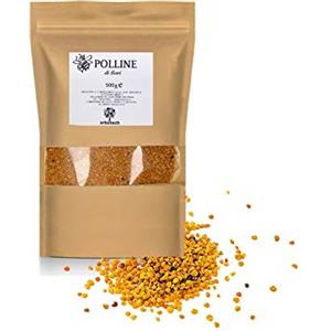 ERBOTECH Polline d'Api Italiano Busta da 200 g, Multivitaminico ad Alto Contenuto di Vitamine, Ferro, Zinco e Magnesio, Puro al 100%, Made in Italy, Materia Prima per Pappa Reale