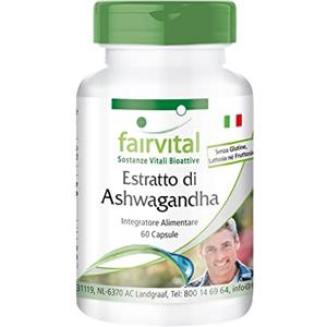 Fairvital | Ashwagandha - 1000mg di Estratto di Ashwagandha 12:1 per dosaggio giornaliero - 60 Capsule - Vegan