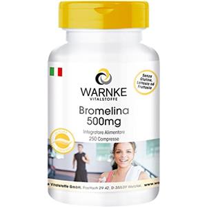 WARNKE VITALSTOFFE Bromelina 500 mg in 250 compresse - Enzima dell'ananas naturale | Warnke Vitalstoffe - Qualità da farmacia tedesca