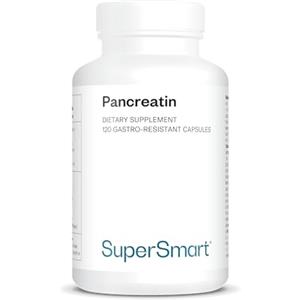 Supersmart - Pancreatin Integratore - Contiene Enzimi Digestivi - Sostiene appieno la Digestione e Ottimizza l'Assorbimento dei Nutrienti da parte del corpo | No-OGM - 120 Capsule a rilascio ritardato