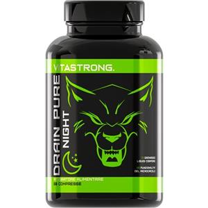 Vitastrong. Drenante Forte Drainpure Night Vitastrong Vegan, Integratore Drenante Gambe e Corpo Made in Italy con Ingredienti Qualità Premium, Bromelina, Uva Rossa, Meliloto, Quercetina, Elimina Tossine e Liquidi