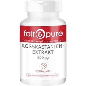Fair & Pure® - Ippocastano 300mg - Estratto standardizzato al 20% di escina - Vegan - 120 Capsule