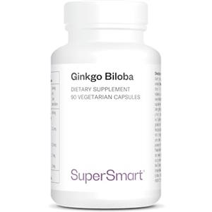 Supersmart Ginkgo Biloba - Elevato contenuto 100% naturale - Stimola la memoria e le funzioni cognitive - Migliora le prestazioni e la reattività del cervello - 100% vegano e senza glutine - Supersmart