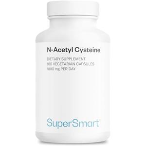 Supersmart N-Acetil Cisteina (NAC) - Booster di glutatione - Antiossidante e disintossicante - Antietà - Protegge il fegato - Contro lo stress ossidativo - Senza OGM - Senza glutine - Supersmart