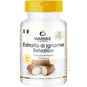 WARNKE VITALSTOFFE Estratto di igname selvatico - Con 20% di diosgenina più vitamine C ed E, beta-carotene, zinco e selenio - 100 capsule | Warnke Vitalstoffe - Qualità da farmacia tedesca