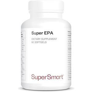 Supersmart Super EPA - Acidi grassi essenziali - Omega-3: EPA e DHA - Contribuisce alla salute del sistema cardiovascolare - Aiuta a ridurre la pressione sanguigna - Senza OGM - SuperSmart