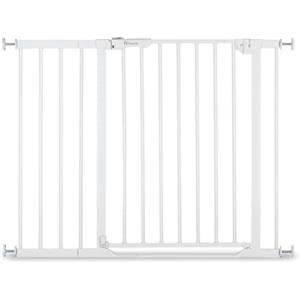 hauck Cancelletto di Sicurezza Bambini 96-101 cm, Bianco - Barriera Porta e Scala con Soglia Piatta, Chiusura Automatica, Montaggio a Pressione, Senza Fori - Solo da Interno Casa