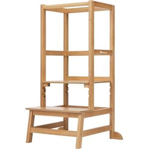 Bebeconfort Nola, Torre Montessoriana Bambini, 1,5-6 anni (30 kg), 3 Altezze, Sicurezza Certificata, Torre di Apprendimento in Legno, Design Durevole, Montaggio facile, Legno Naturale