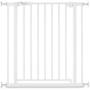 hauck Cancelletto di Sicurezza per Bambini Open N Stop 2 - Cancelletto per Bambini per aperture da 75-80 cm, Apertura con Una Sola Mano Su Entrambi i Lati, Chiusura Manuale - Metallo, Bianco