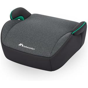 Bebeconfort Manga i-Safe, Car Booster Seat, 6-12 Years, 128-150cm, Child Booster Seat, Compact & Lightweight <1kg, Easy Belt Installation, Fully Padded, Soft-Touch Fabrics, Black