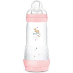 MAM Biberon Easy Start Anti-Colica per Bambini di 4+ Mesi, 320 ml con Tettarella Flusso 3 per 4+ mesi in Silicone SkinSoft, Bio-circolare, Rosa