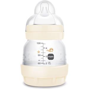MAM Biberon Easy Start Anticolica, con Tettarella in Silicone SkinSoftTM, 0+ Mesi, 130 ml, Bianco