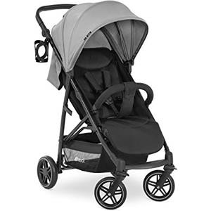 hauck Passeggino Rapid 4R Plus - Passeggino Leggero 25 kg Portata - Passeggino Pieghevole Veloce con Cappotta XL UPF 50 + - Passeggino Compatto, Reclinabile con Portabibite - Grande Cesto - Grigio