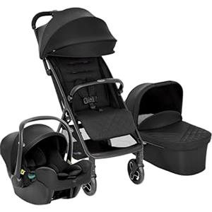 Graco - MYAVO™ TRIO - Passeggino leggero con chiusura veloce (0-22 kg), seggiolino auto per neonati (da 40 a 75 cm), navicella (max. 9 kg); colore Midnight