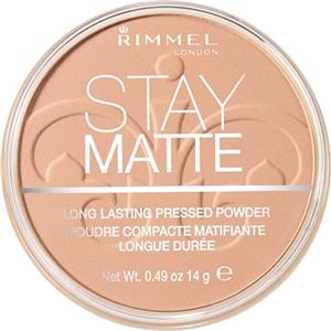 Rimmel London Stay Matte Pressed Powder, formula minerale per un effetto di lucentezza di lunga durata, luce di pesca, 14 g1 Cipria, Colore g (Confezione da 1), 007 MOHAIR