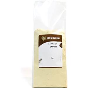 BONGIOVANNI FARINE E BONTA' NATURALI Farina di Lupini - Macinazione da Lupini Essiccati e Leggermente Tostati, ricca di Proteine e Fibre - Formato da 1kg