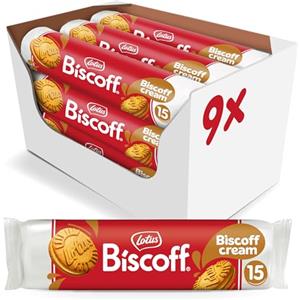 Biscoff Lotus Biscoff Sandwich | Due Biscotti Croccanti Caramellati Farciti con Crema al Gusto di Biscoff | Vegani | Senza Coloranti e Aromi Aggiunti | 9 x 150g | 1,35kg