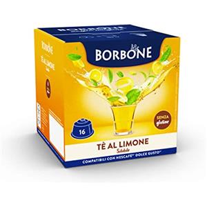 Caffè Borbone Tè al Limone - 64 Capsule (4 confezioni da 16) - Compatibili con le Macchine Nescafè* Dolce Gusto*