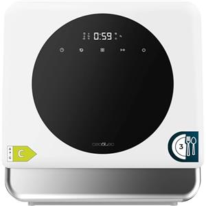 Cecotec Lavastoviglie Compatto Libero Installazione Desktop Bolero Aguazero 1100. 3 Posate, Basso consumo, 6 programmi, Touch Control Panel, Funzioni come Long Storage e Delay Start, Bianco