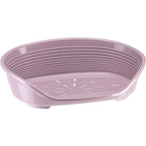 Ferplast Cuccia per Cani Cuccia in plastica per Cani taglia media 100% plastica riciclata Lettino per Cani lavabile traspirante e antiscivolo Siesta Deluxe, 82 x 59,5 x 25 cm., Glicine