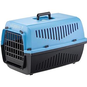 Ferplast Trasportino Gatto SKIPPER 2, Trasportino Cane Taglia Piccola e Gatti max 8 Kg, Trasportino Rigido, Viaggio Animali Domestici, 55 x 36 x h 33 cm, in Plastica con Maniglia Pieghevole