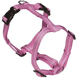 Croci Soft Reflective - Pettorina per cani ad H, Pettorina per cani Cane Taglia Media Piccola Grande in nylon, 65-80X2,5 CM, Fucsia
