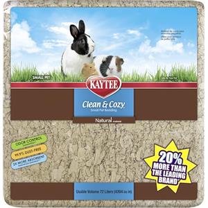 KAYTEE Superpet Clean & Cozy Super Absorbent Paper Bedding for Cages Piccoli Animali/roditori/criceti, Natural, 72 Litri, 72000 unità