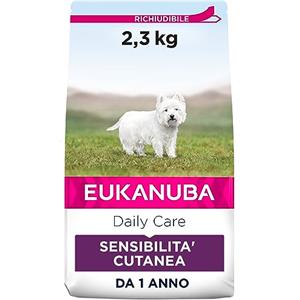 Eukanuba Daily Care Alimento Secco per Cani Adulti con Cute Sensibile, 2,3 kg