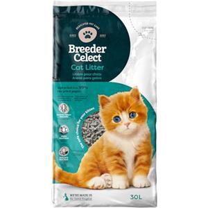BreederCelect Breeder Celect Lettiera Naturale per Gatti (30L) - 99% Carta Riciclata, Altamente Assorbente, Letto per Gattini, Eccellente Controllo degli Odori, Non Agglomerante, Biodegradabile e Compostabile