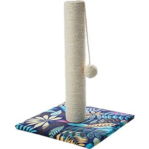 Croci Color Leaves - Tiragraffi per Gatti Adulti, Grandi e Piccoli, Tappetino con Albero 42cm e Corda con Pallina Gioco Calmante Gatto, Graffiatoio in Sisal, Giochi per gli Animali da Casa