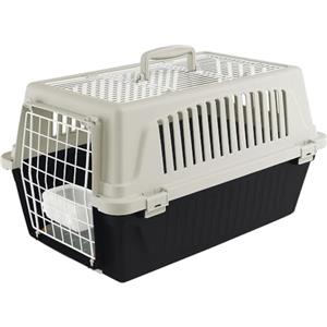 Ferplast Trasportino Gatto, Trasportino Cane Taglia Piccola, Cani e Gatti max 5 Kg, Tetto Apribile, con Cuscino e Ciotola inclusi 32,5 x 48 x h 29 cm, ATLAS 10 OPEN Trasportino Rigido,