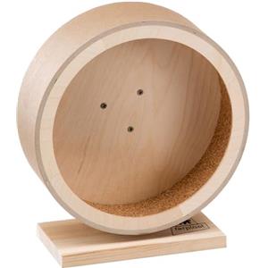 Ferplast Ruota Criceto Accessorio Gabbia per Criceti Ruota Silenziosa con Antiscivolo Accessori Criceto, Topolino, 11,2 x h 23,6 cm, ARCADE WHEEL diametro 21 cm, Ruota Gioco Legno per Criceti Topolini