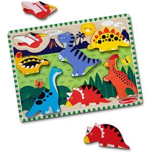 MELISSA & DOUG Puzzle a Grosses Pieces En Bois - Dinosaures