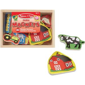 Melissa & Doug Gioco Calamite Bambini Animali da Fattoria, Magneti bambini, Giochi in legno Magnetici per Bambini, Giochi educativi 2 anni, Regalo per Bimba e Bimbo dai 2 Anni in sù