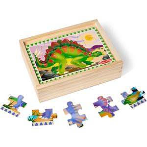 Melissa & Doug - Puzzle Dinosauri in Scatola | Gioco in Legno | Problem Solving | Sviluppo Attivita' Motorie e Cognitive | Gioco Educativo | 3+ | Regalo Bambini Bambine