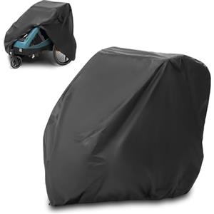 Zamboo Copertura Rimorchio Bici Bambini, Universale (Compatibile con Thule, Croozer, Tiggo e altri) - Telo Antipioggia Con Tasca, Apertura per Lucchetto e Pieghevole - Nero